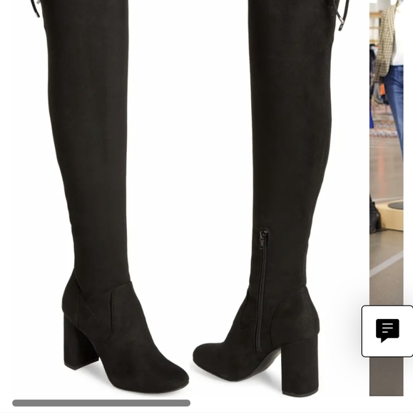 BP Juniper Black Suade Over The Knee Boots - Picture 1 of 8